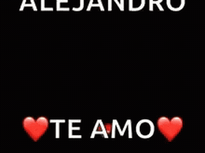 Black Background Red Heart Love You Te Amo GIF