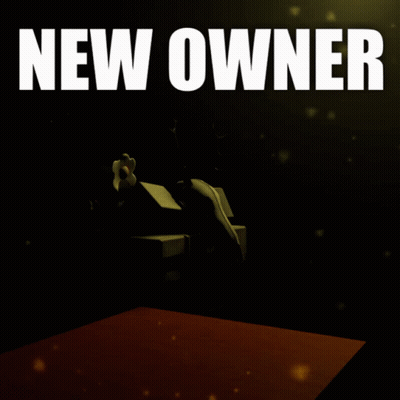 Black Background Saying New Owner GIF