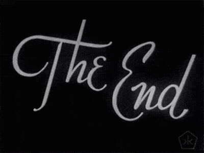 Black Background Saying The End In White GIF