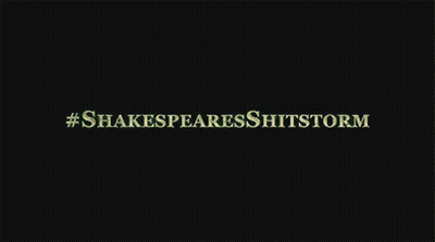 Black Background #Shakespearesshitstorm GIF