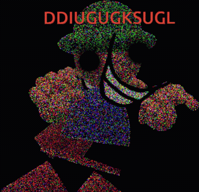 Black Background Smiley Face Says Ddiugucksugl GIF