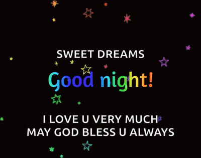 Black Background Stars Sweet Dreams Good Night GIF
