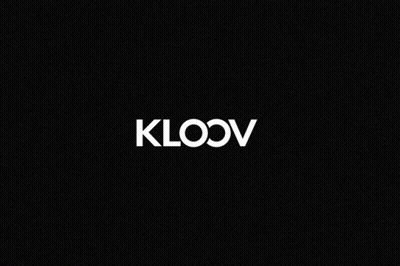 Black Background White CC Icon Logo GIF