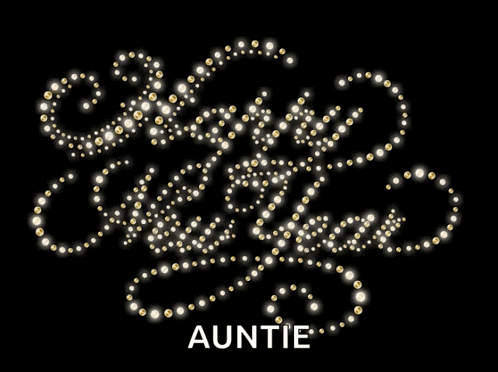 Black Background With Auntie In White GIF