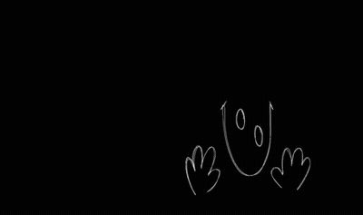 Black Background With Ghost And Hearts GIF