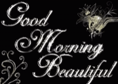 Black Background With Good Morning Beautiful GIF