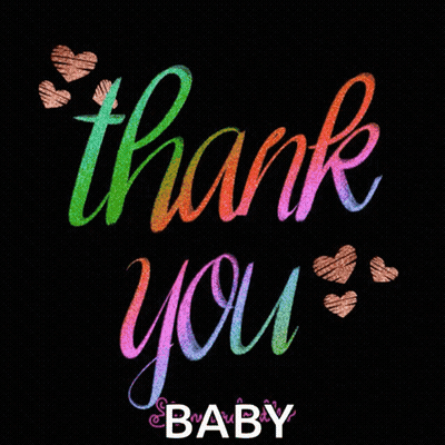 Black Background With Hearts Thank You
