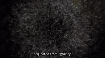 Black Background With Originated From Gravity GIF