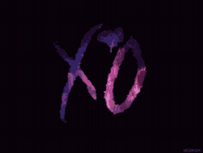 Black Background With Purple X And O GIF