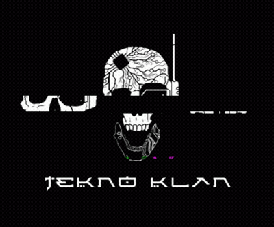 Black Background With Skull And Tekno Klan GIF