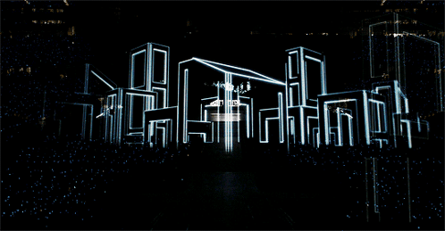 Black Background With White Birds And Year 1989 GIF