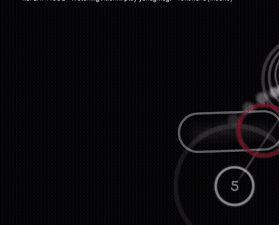 Black Background With White Circles And Green Number 100 GIF