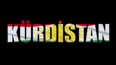 Black Background With White Kurdistan Text GIF