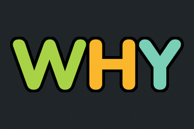 Black Background With Why In Green And Orange GIF