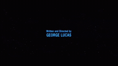 Black Background Written And Directed By George Lucas GIF