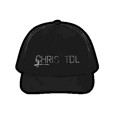 Black Baseball Cap With Chris TDL Sticker