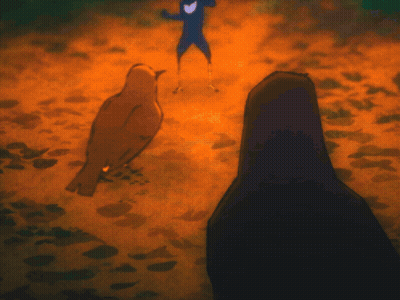 Black Bird Perched On Side Of House GIF