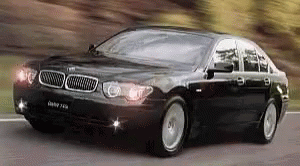 Black BMW 750I Driving GIF