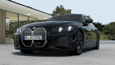 Black BMW With License Plate MXC 575E GIF