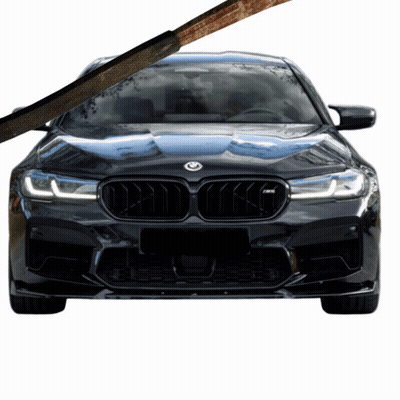 Black BMW With M On Hood GIF