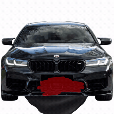 Black BMW With Red NC License Plate GIF