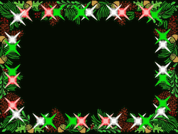 Black Board Shimmering Multicolored Lights Border GIF