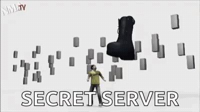 Black Boot Surrounded By Blocks Secret Server GIF