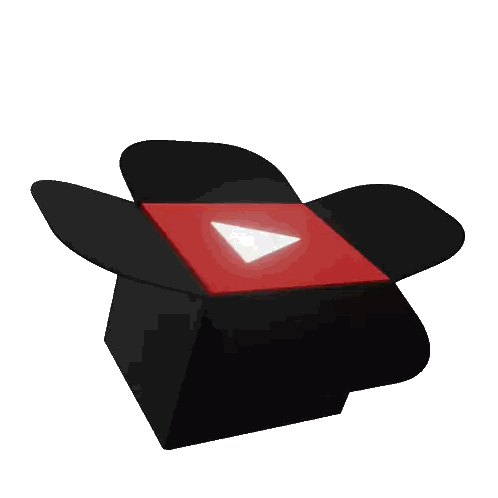 Black Box With Red Play Button Sticker
