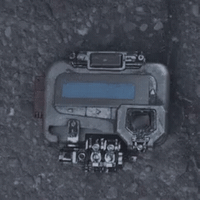 Black Box With Red White And Blue Sticker GIF