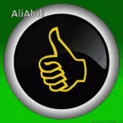 Black Button With Thumbs Up Hand GIF
