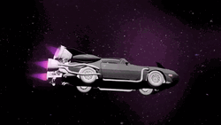 Black Car Flying In Space GIF