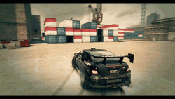 Black Car Racing Dirt Showdown GIF