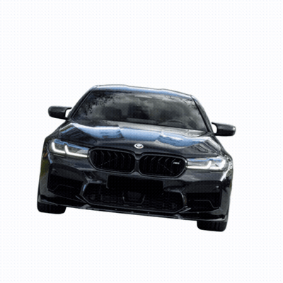 Black Car With BMW Logo On Hood GIF