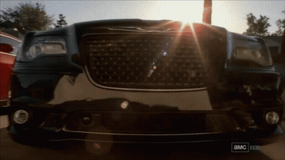 Black Car With Letters AC GIF