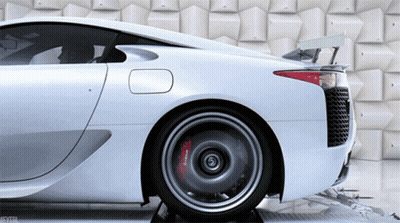 Black Car With Sticker Saying A GIF