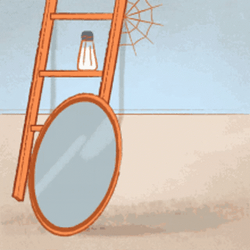 Black Cat Breaking Mirror Happy Friday The 13Th GIF