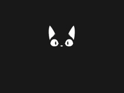 Black Cat Dark Cartoon GIF