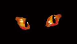 Black Cat Eyes Art GIF
