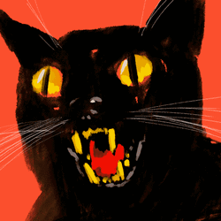 Black Cat Halloween Mask GIF