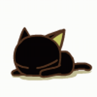Black Cat Lying Down Eyes Closed GIF