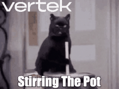 Black Cat Sitting On Bucket GIF