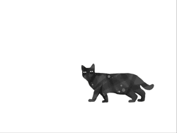 Black Cat Slide Animation GIF