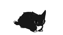 Black Cat Walking Sticker