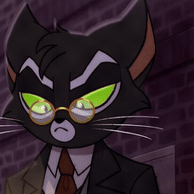 Black Cat Wearing Glasses And Suit And Tie GIF
