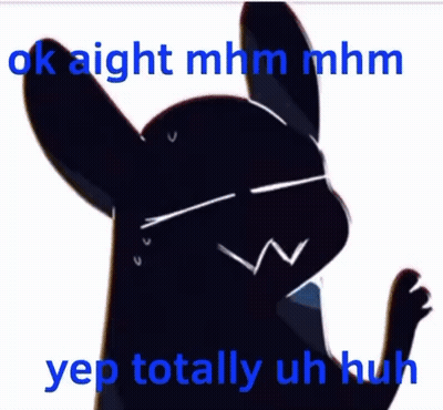 Black Cat With Blue Eyes Saying Ok Aight Mhm Mhm Yep Totally Uh Huh GIF