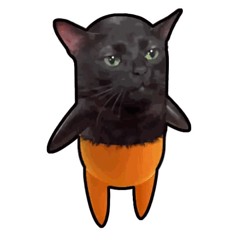 Black Cat With Green Eyes Sticker