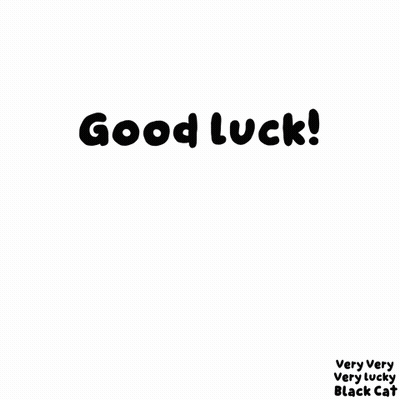 Black Cat With Yellow Eyes Good Luck GIF