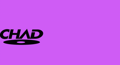 Black Chad Logo On Yellow Background GIF