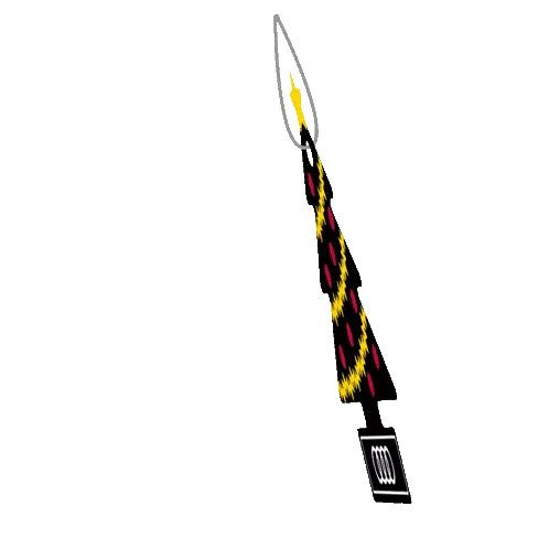 Black Christmas Tree With Red And Yellow Decorations Sticker