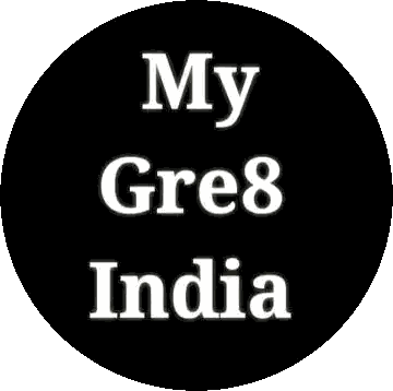 Black Circle My Gre8 India Text Sticker